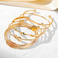 5PCS Set Punk Trendy Multilayer Bangles for Women